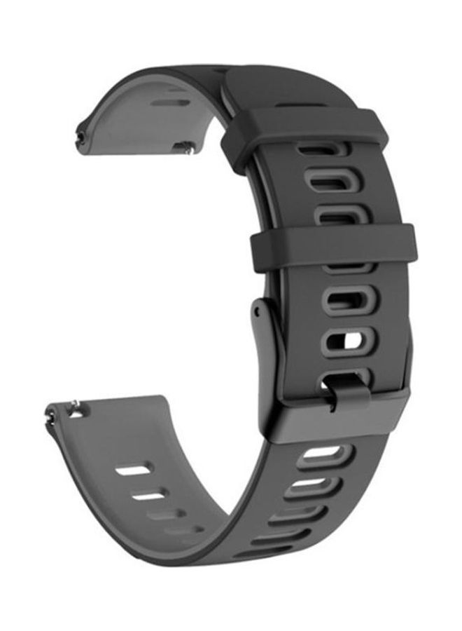 BGM Silicone Wrist Strap For Huawei Watch GT2e 42mm/Samsung Galaxy Watch Active2 Black/Grey - Image 1