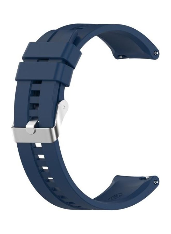 BGM Silicone Replacement Watchband with Buckle For Huawei Watch GT 2 42mm Dark Blue - Image 1