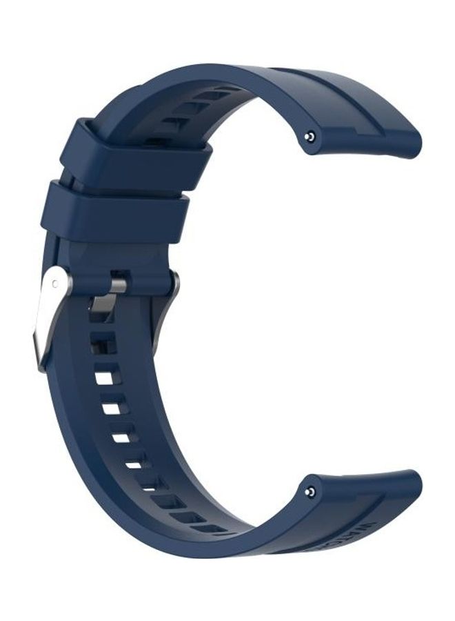 BGM Silicone Replacement Watchband with Buckle For Huawei Watch GT 2 42mm Dark Blue - Image 3