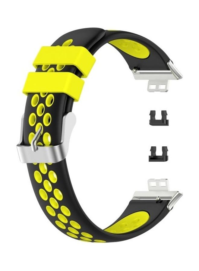 BGM Replacement Watchband For Huawei Watch Fit Black/Yellow - Image 1