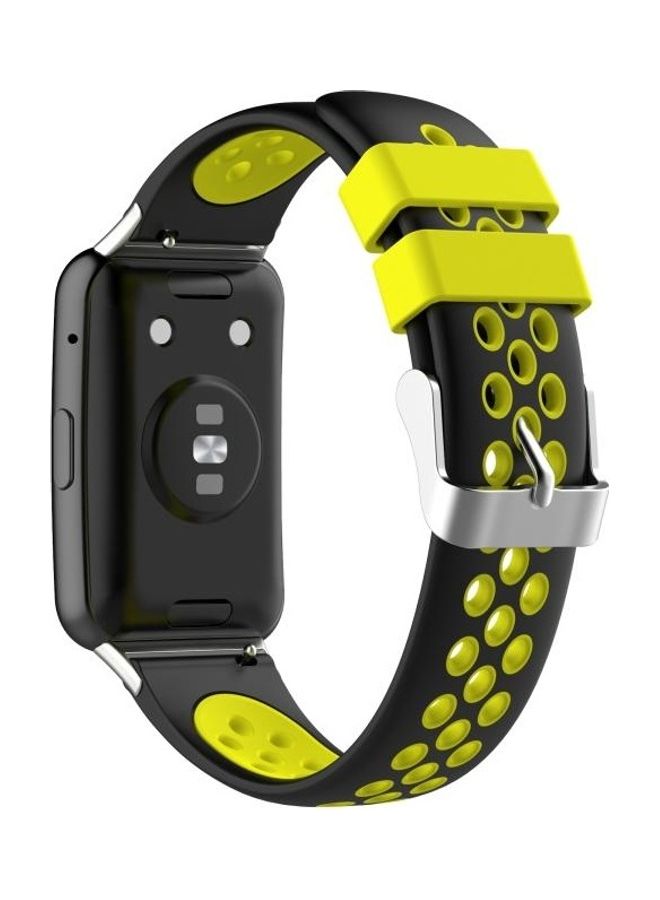 BGM Replacement Watchband For Huawei Watch Fit Black/Yellow - Image 5