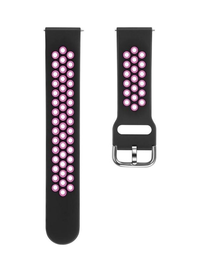BGM Silicone Watchband For Galaxy Watch 46/S3/Huawei Watch GT 1/2 Black/Rose Purple - Image 2