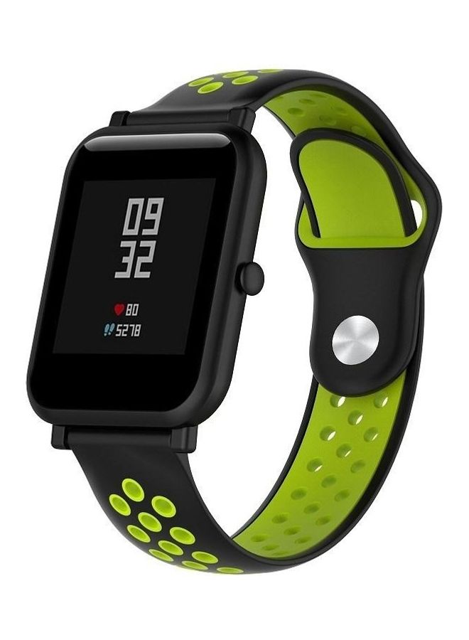 بي جي إم سِوار بديل لساعة هواوي ووتش سيريز 1 مقاس 18 مم أسود/أخضر - Image 1