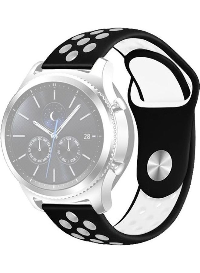 BGM Replacement Strap for Samsung Gear S4 Active 22mm Black/White
