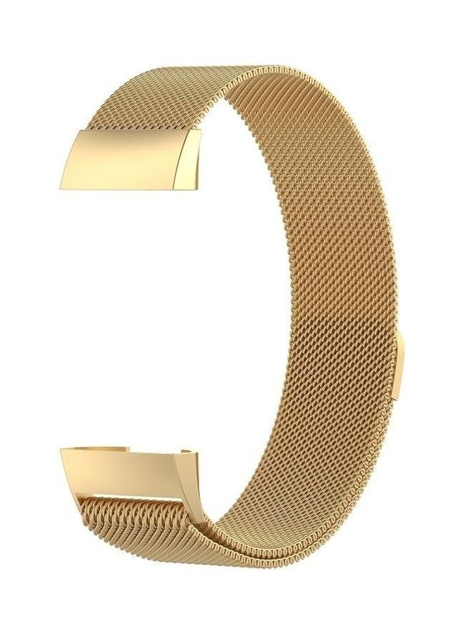 BGM Stainless Steel Metal Mesh Wrist Strap Watch Band Gold - Image 2