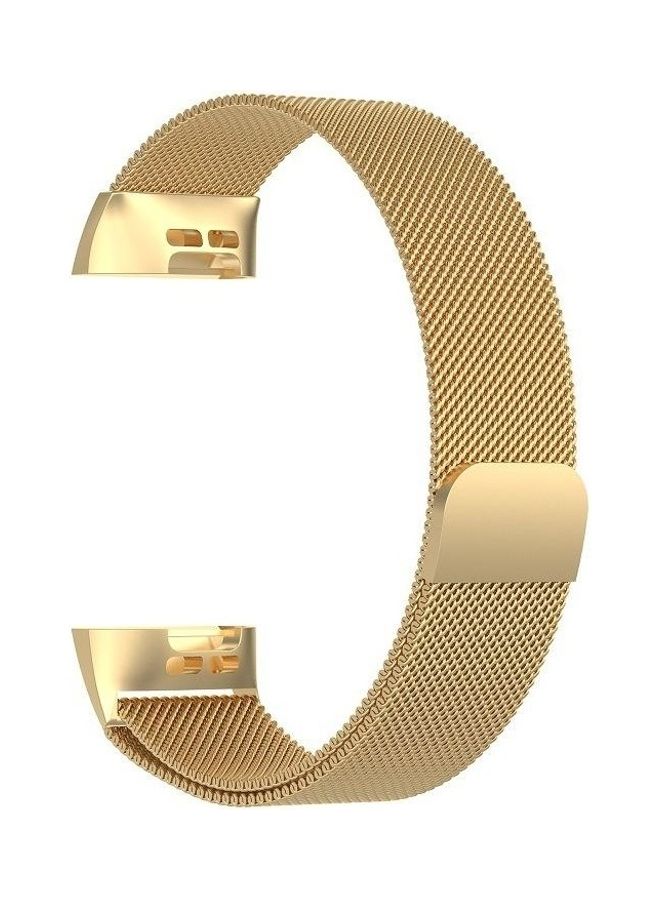 BGM Stainless Steel Metal Mesh Wrist Strap Watch Band Gold - Image 3