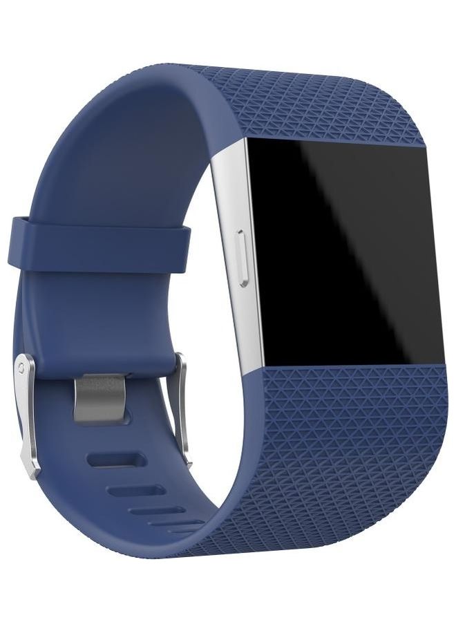 BGM Rhombus Texture Adjustable Sport Wrist Strap Watchband for FITBIT Surge Blue - Image 1