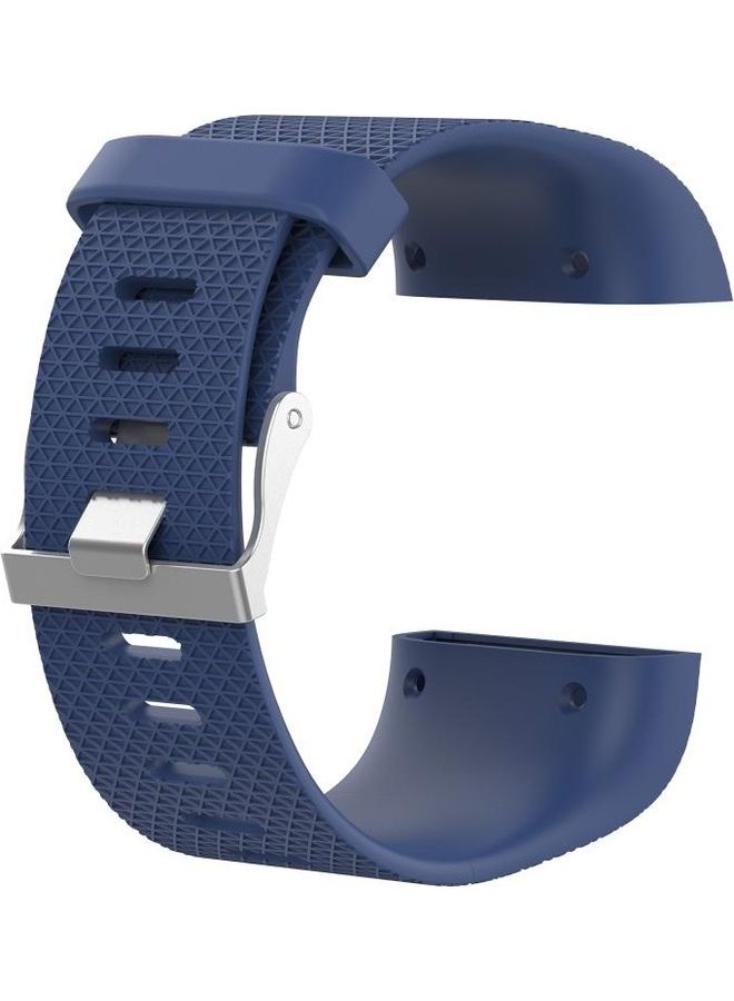 BGM Rhombus Texture Adjustable Sport Wrist Strap Watchband for FITBIT Surge Blue - Image 2