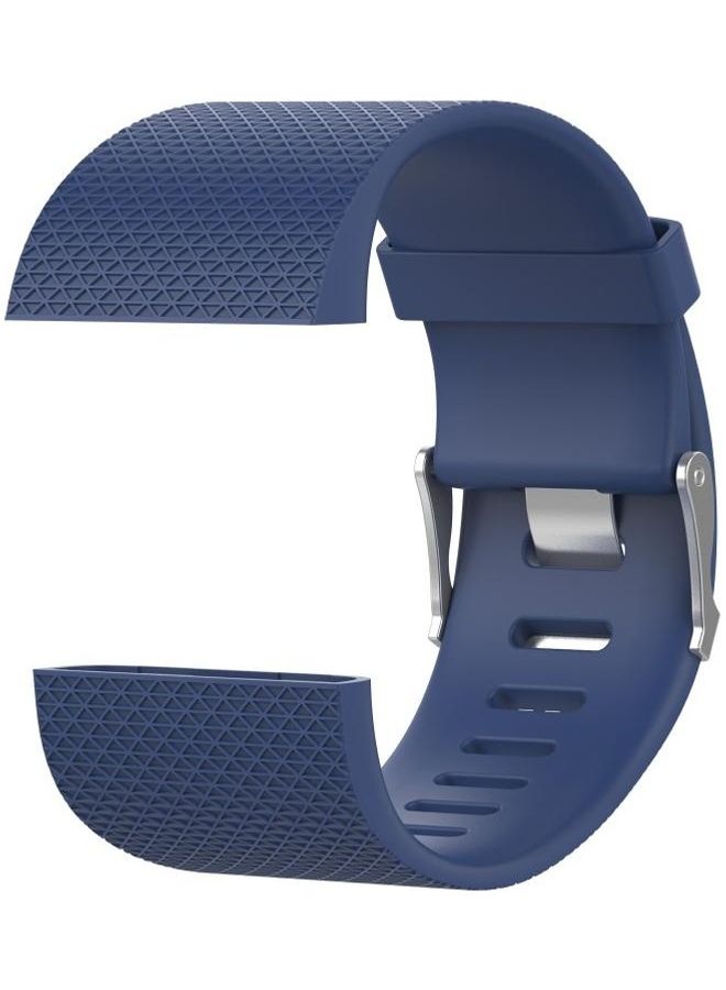BGM Rhombus Texture Adjustable Sport Wrist Strap Watchband for FITBIT Surge Blue - Image 3