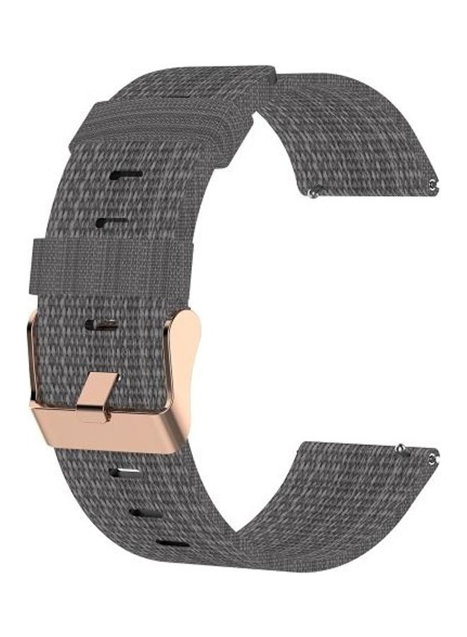 BGM Nylon Strap Watchband For Garmin Vivoactive 3 Dark Gray - Image 2