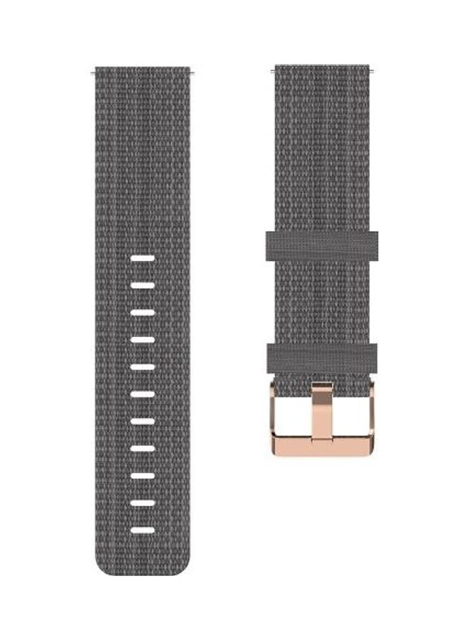 BGM Nylon Strap Watchband For Garmin Vivoactive 3 Dark Gray - Image 3