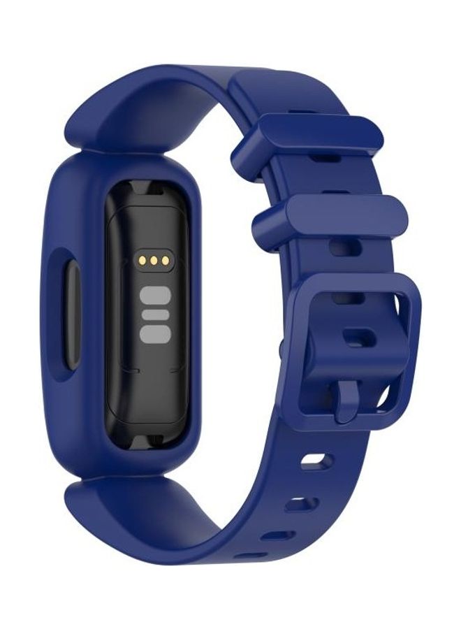 BGM Silicone Replacement Strap Watchband For Fitbit Inspire 2 Dark Blue - Image 2