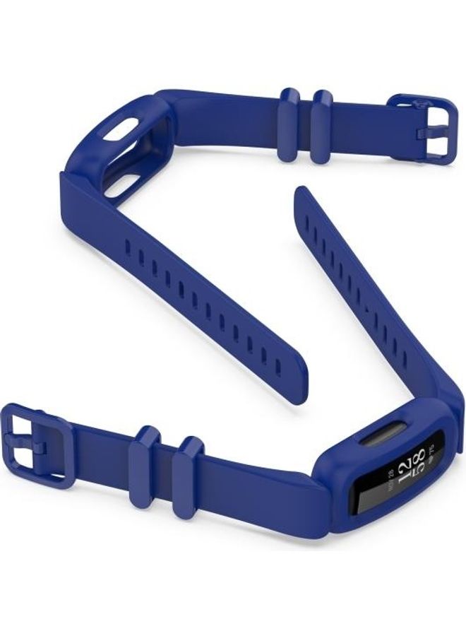 BGM Silicone Replacement Strap Watchband For Fitbit Inspire 2 Dark Blue - Image 4