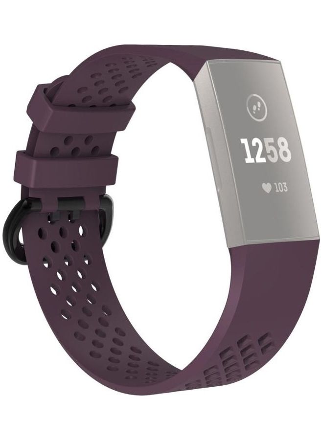 BGM Square Hole Adjustable Sport Wrist Strap Watch Band Purple - Image 1