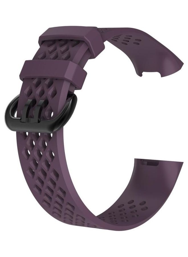 BGM Square Hole Adjustable Sport Wrist Strap Watch Band Purple - Image 2