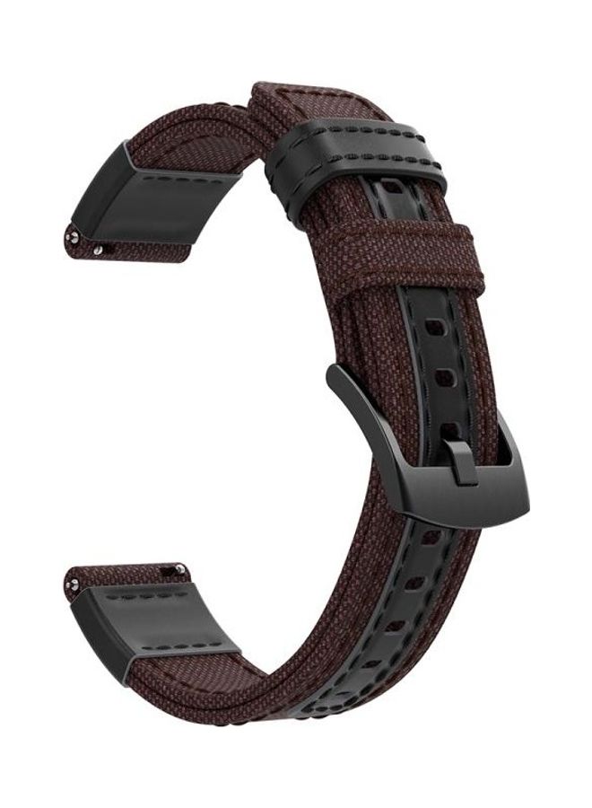 بي جي إم سِوار بديل لساعة سامسونج جير S2/ جالاكسي أكتيف مقاس 42 مم بني - Image 3