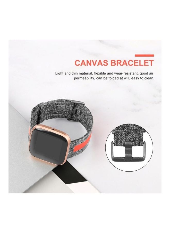 BGM Replacement Strap Band for Fitbit Versa Smartwatch Grey - Image 5