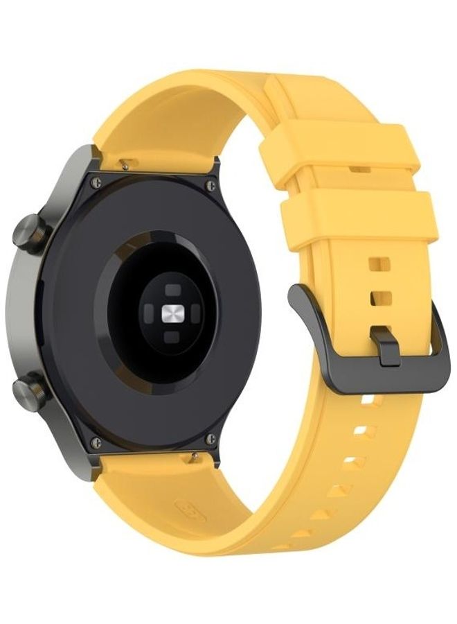 BGM Silicone Replacement Strap For Huawei Watch GT2 Pro Yellow - Image 5
