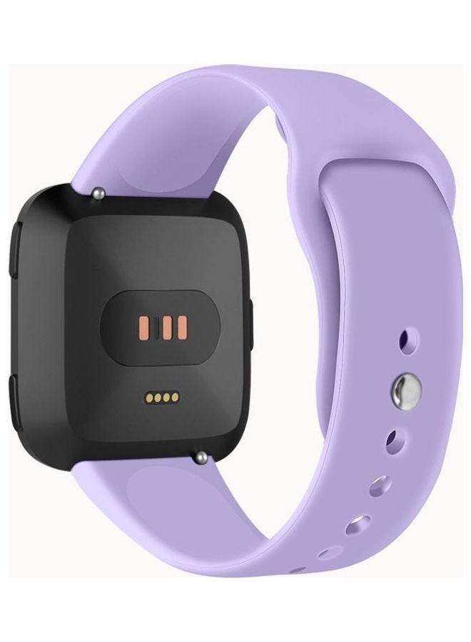 BGM Silicone Replacement Strap For Fitbit Versa 2 / Fitbit Versa / Fitbit Versa Lite Purple - Image 2