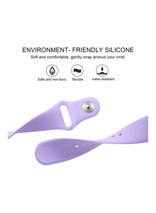 BGM Silicone Replacement Strap For Fitbit Versa 2 / Fitbit Versa / Fitbit Versa Lite Purple - Image 4