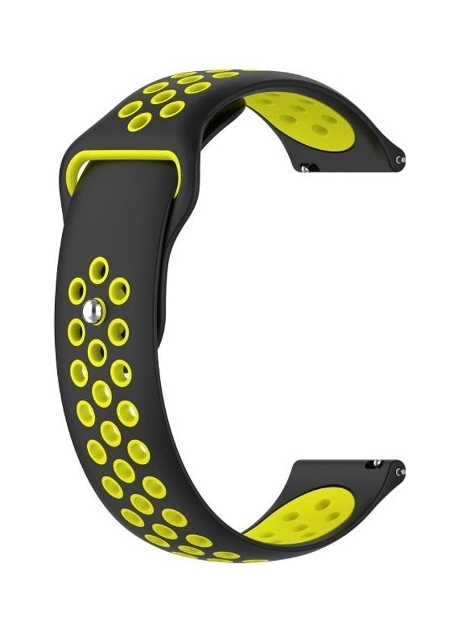 BGM Replacement Strap for Huawei Watch 3 / 3 Pro 22mm Black/Yellow - Image 1