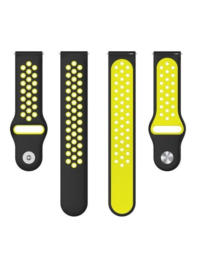 BGM Replacement Strap for Huawei Watch 3 / 3 Pro 22mm Black/Yellow - Image 2