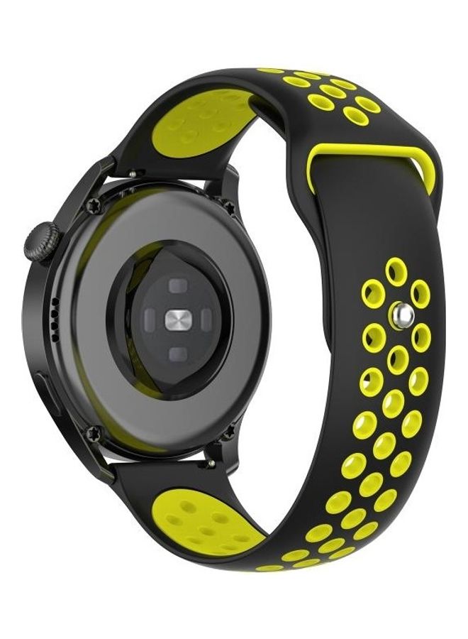 BGM Replacement Strap for Huawei Watch 3 / 3 Pro 22mm Black/Yellow - Image 5