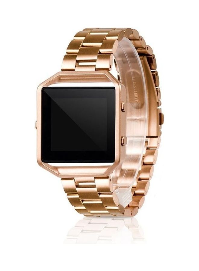 BGM Suitable For Fitbit Blaze Smart Sports Watch Stainless Steel Metal Strap Rose gold - Image 2