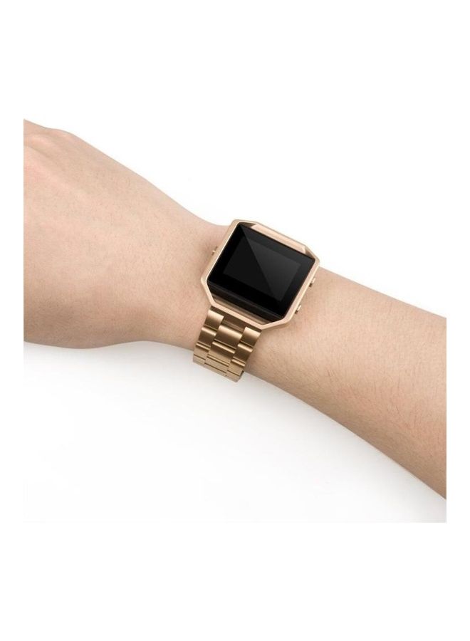 BGM Suitable For Fitbit Blaze Smart Sports Watch Stainless Steel Metal Strap Rose gold - Image 5