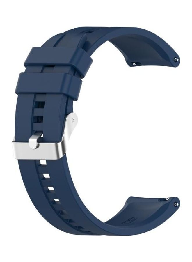 BGM Silicone Replacement Watchband with Buckle For Huawei Watch GT 2 46mm Dark Blue - Image 1