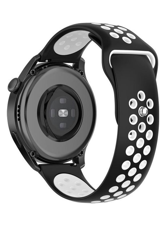 BGM Replacement Strap for Huawei Watch 3/ Pro 22mm Black/White - Image 4