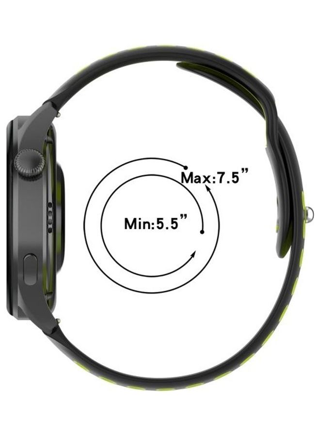 BGM Replacement Strap for Huawei Watch 3/ Pro 22mm Black/White - Image 5