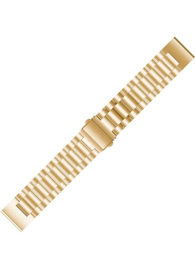 BGM Metal Steel Wrist Strap Watch Band Gold - Image 4