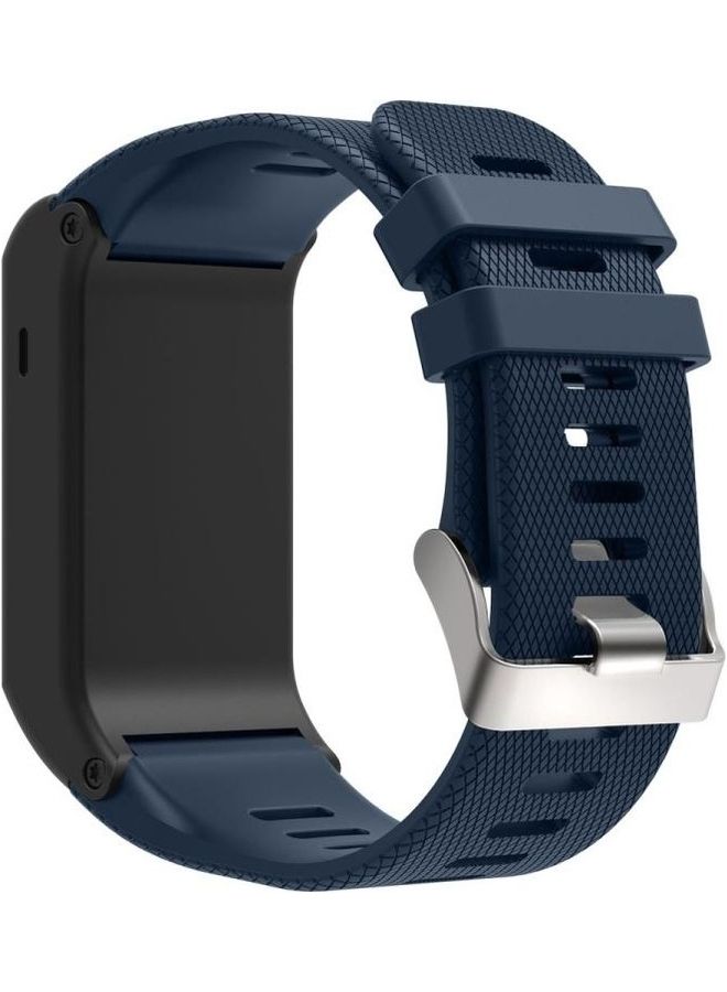 BGM Silicone Sport Wrist Strap Watchband for Garmin Vivoactive HR Dark Blue - Image 1