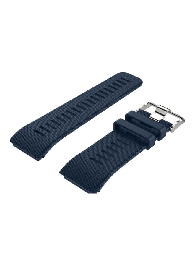 BGM Silicone Sport Wrist Strap Watchband for Garmin Vivoactive HR Dark Blue - Image 2