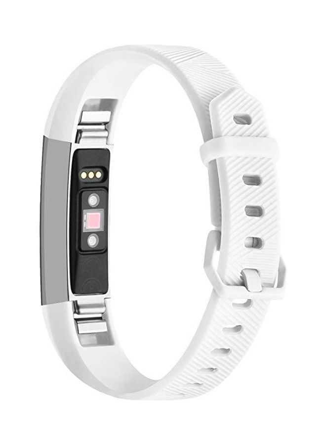 بي جي إم سوار معصم من السيليكون بلون سادة، مناسب لساعة فيتبيت ألتا/ HR أبيض - Image 1