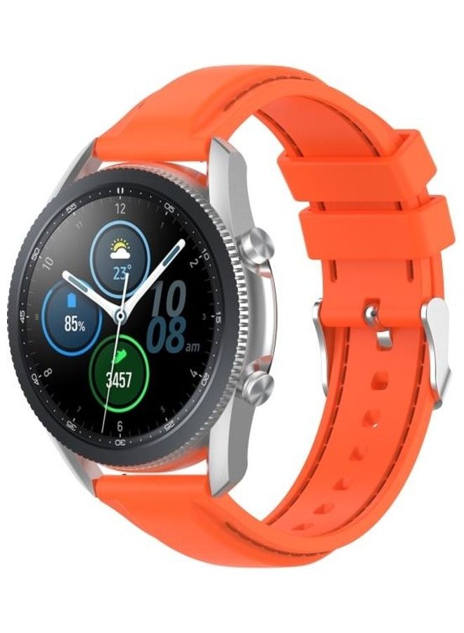 BGM Silicone Replacement Strap For Samsung Galaxy Watch 3 45mm/ Gear S3 22mm Orange - Image 4