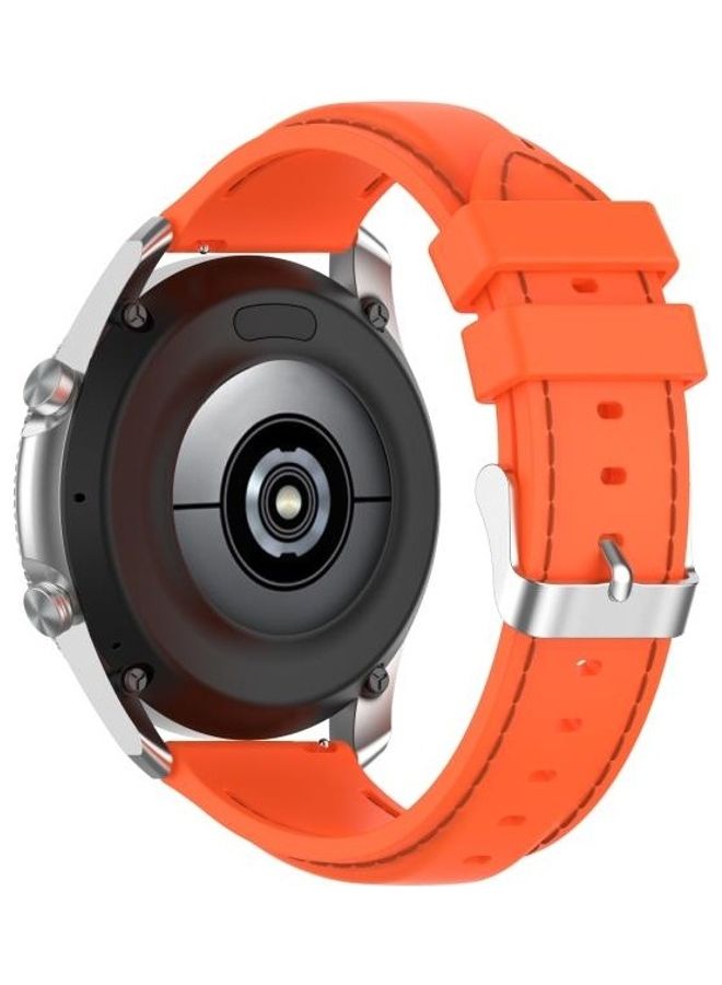 BGM Silicone Replacement Strap For Samsung Galaxy Watch 3 45mm/ Gear S3 22mm Orange - Image 5