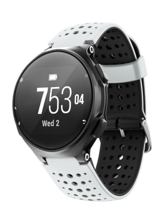 BGM Two-Color Silicone Replacement Strap For Garmin Forerunner 220 White/Black - Image 3