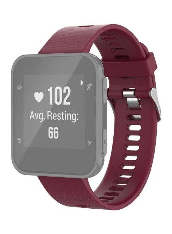 BGM Silicone Wrist Strap For Garmin Fore Athlete 35J Wine Red - Image 1