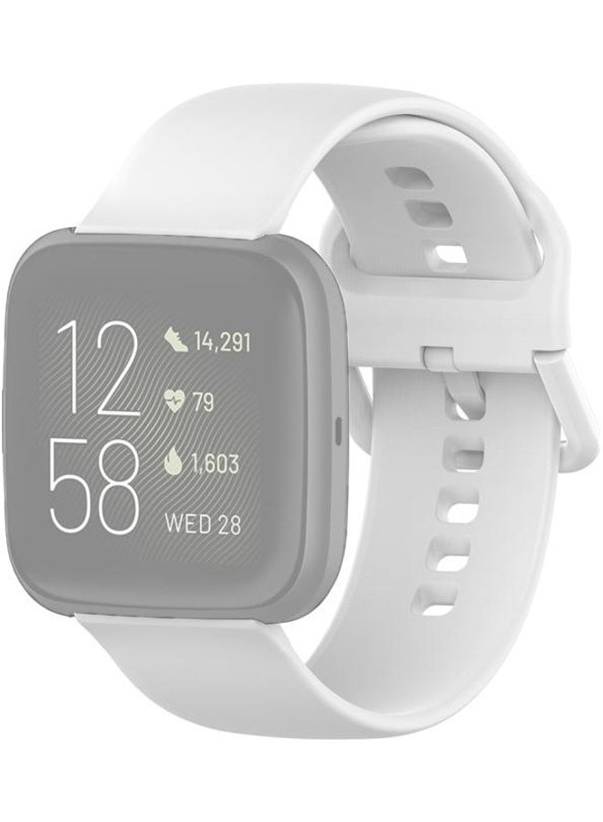 بي جي إم سوار معصم من السيليكون لساعة فيتبيت فيرسا 2/ فيرسا/ فيرسا لايت/ بليز أبيض - Image 1