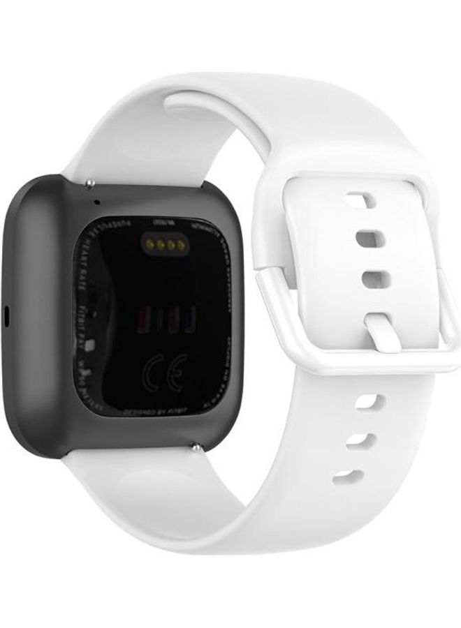 بي جي إم سوار معصم من السيليكون لساعة فيتبيت فيرسا 2/ فيرسا/ فيرسا لايت/ بليز أبيض - Image 4