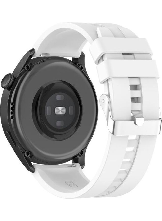 BGM Silicone Replacement Strap For Huawei Watch 3 / 3 Pro White - Image 4