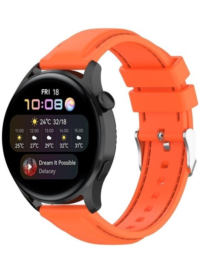 BGM Silicone Replacement Strap For Huawei Watch 3/3 Pro Orange - Image 4