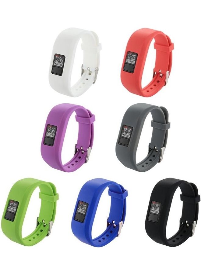 BGM Silicone Watchband for Garmin Vivofit 3 Smart Watch Length 24.2cm Dark Blue - Image 4