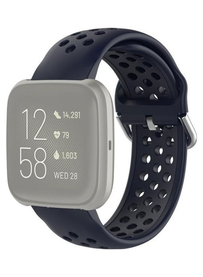 بي جي إم سوار معصم رياضي بديل من السيليكون مناسب لجميع الأجهزة للساعة الذكية فيتبيت بليز/ فيرسا 2 مقاس 23 مم أزرق داكن - Image 1