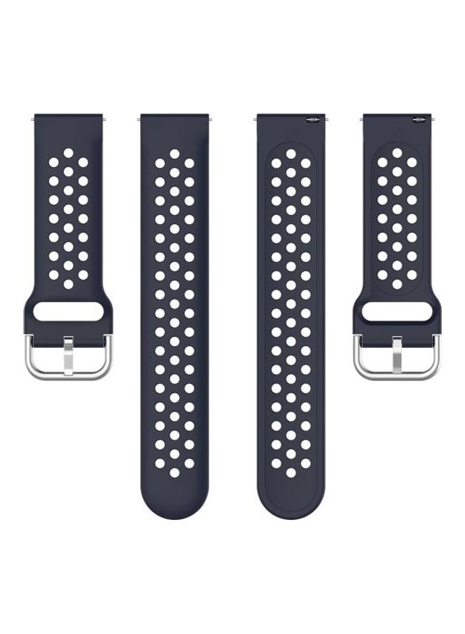 بي جي إم سوار معصم رياضي بديل من السيليكون مناسب لجميع الأجهزة للساعة الذكية فيتبيت بليز/ فيرسا 2 مقاس 23 مم أزرق داكن - Image 4