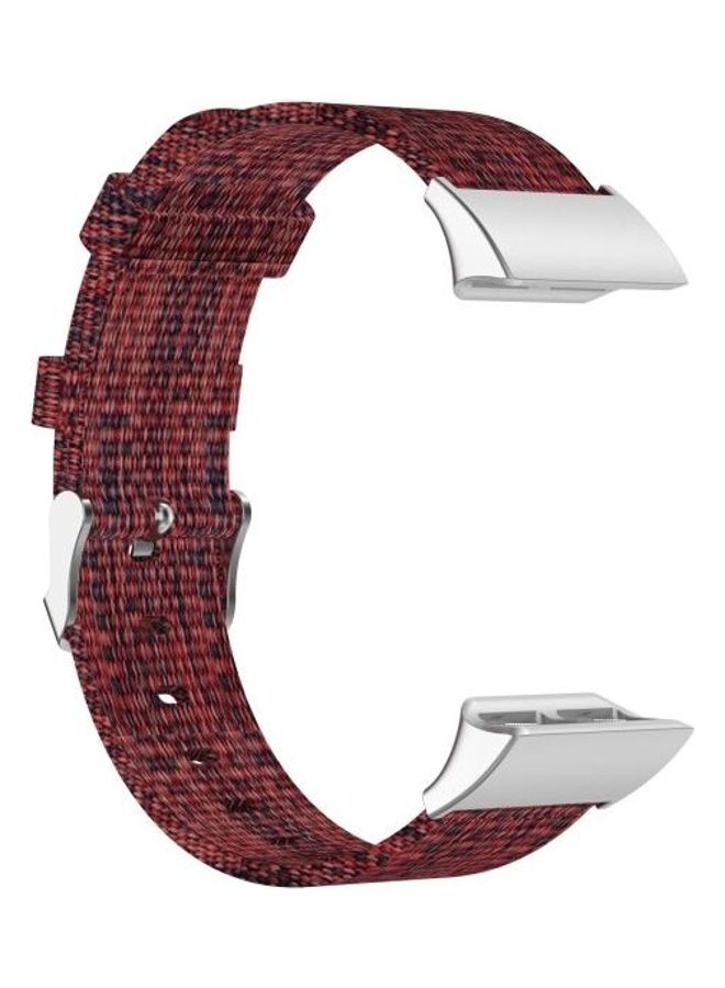 BGM Universal Nylon Canvas Replacement Wrist Strap Watchband For Garmin Forerunner 35 / 30 Wine Red - Image 4