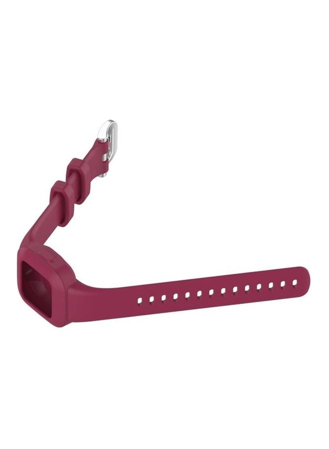 BGM Silicone Pure Color Replacement Watchband For Garmin Vivofit JR3 Wine Red - Image 4