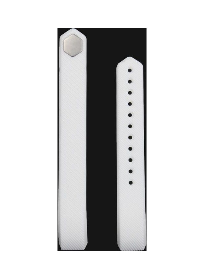 BGM Watch Oblique Texture Silicone Watchband For Fitbit Alta White - Image 1